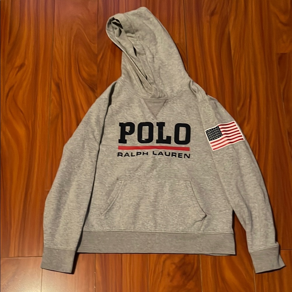 Polo by Ralph Lauren Gray Sweater with Ribbed Cuffs